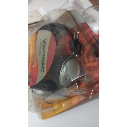 Casque Ysomc SM903MV audio avec fil 2m - Unisexe - Noir et gris argenté