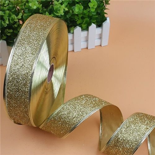 Arbre De Noël Ruban Scintillant, 2m, Décoration De Mariage, Bricolage Et Fête Scrapbooking, Bordure De Fil De 5cm De Largeur
