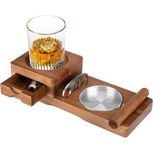 Cendriers À Cigares (Cendriers Uniquement), Sous-Verres À Whisky Et Cendriers En Bois Avec Coupe-Cigares, Tiroirs Et Porte-Cigares, Cendriers Extérieurs Pour La Maison, Le Bureau, Les Accessoires Pour