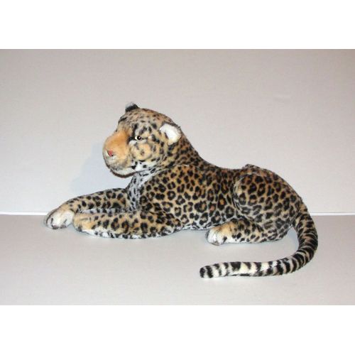 Leopard Ou Panthere Effet Reel Peluche 40cm + 30cm Queue 