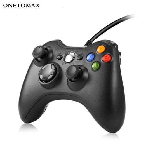 Le Noir Manette De Jeu Filaire Avec Vibrations Pour Xbox 360, Contrôleur De Jeu Pour Pc Xbox360