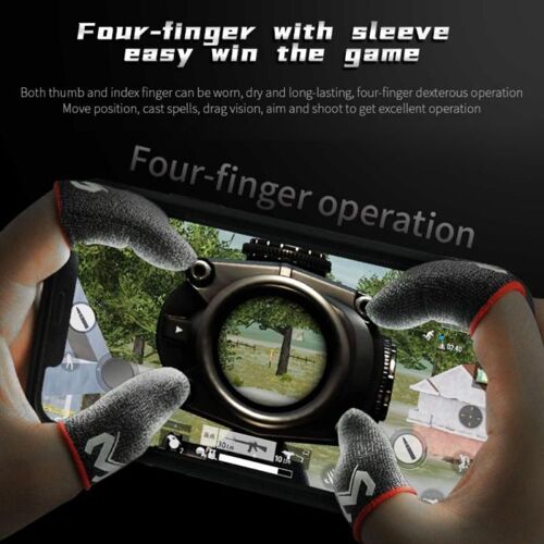 Housse De Doigt Pour Écran Tactile Anti Rayures, Résistante À La Sueur, Gant De Manette De Jeu Pour Pubg, 2 Pièces