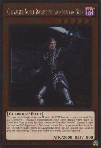 Yu-Gi-Oh - "Chevalier Noble Infâme De Laundsallyn Noir" Nkrt-Fr005 Platinum Rare