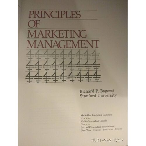 Principles Of Marketing Management