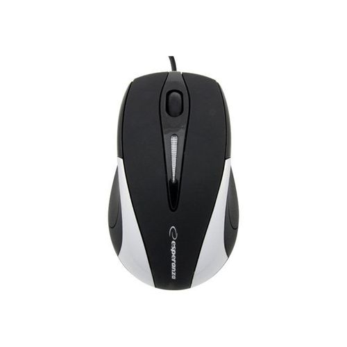 Esperanza EM102S - Souris - optique - 3 boutons - filaire - USB - argent