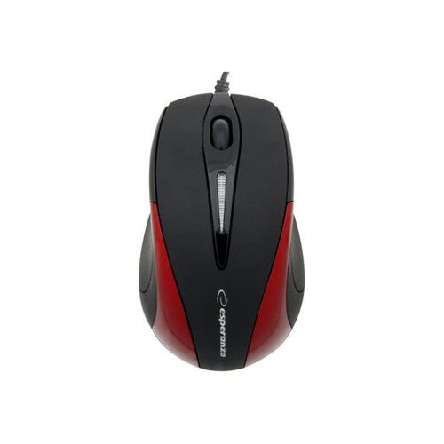 Esperanza EM102R - Souris - optique - 3 boutons - filaire - USB - rouge