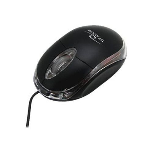 Titanum TM101K 3D - Souris - optique - 3 boutons - filaire - USB - noir