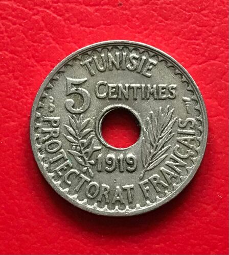 5 Centimes - Muhammad Al-Nasir - 1919 - Tunisie