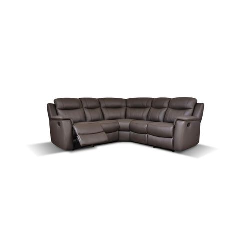 Canapé D'angle Relax Cuir Evasion - Marron