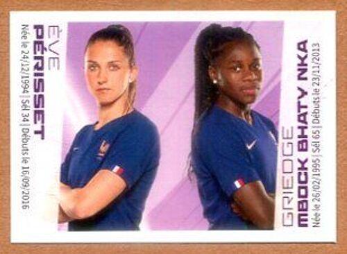 Image Panini - Au Plus Près Des Bleus - " N° 76 Eve Périsset / Griedge Mbock Bhaty Nka " - Intermarché - 2022
