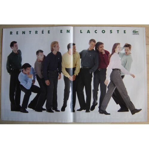 Publicité Papier - Vêtements Lacoste De 1995