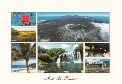 Ile De La Réunion, " Rose, Pâturage, Grande Anse, Piton De La Fournaise, Cascade, Cuisine Au Feu De Bois, Mairie De La Plaine Des Palmistes ".