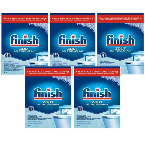 FINISH Lot de 5 Sels Régénérant Lave-Vaisselle - 4 kg