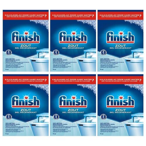 FINISH Lot de 6 Sels Régénérant Lave-Vaisselle - 4 kg