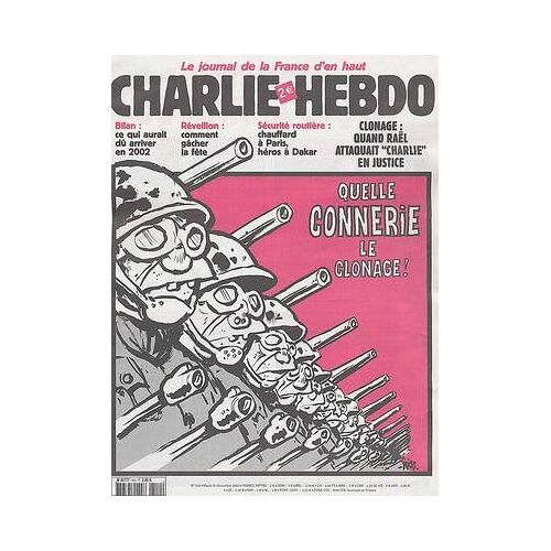Charlie Hebdo N° 550 Du 31/12/2002 - Bilan - Reveillon - Securite Routiere - Clonage - Raã¿L.