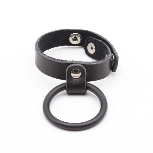 Anneau De Pénis En Cuir Et Silicone Pour Homme, Anneau De Pénis Réglable, Dispositif De Chasteté, Jouets Érotiques Pour Hommes, 1 Pièce