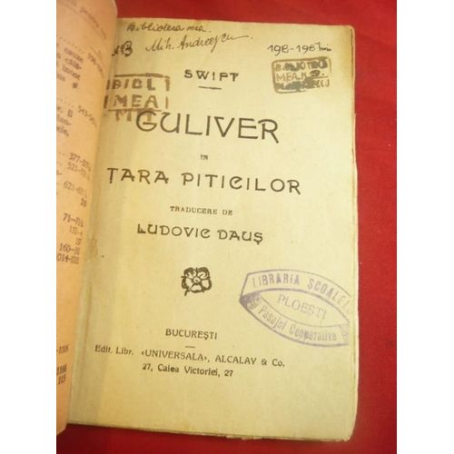 Jonathan Swift - Guliver In ?ara Piticilor (Gulliver In The Land Of The Dwarfs - Première Édition Roumaine, 1921)