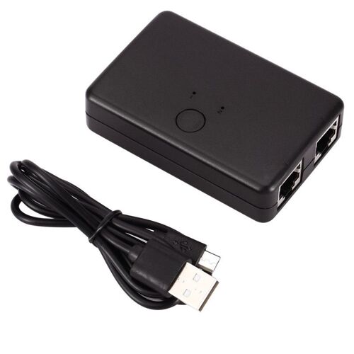 Boîte de commutation réseau 2 en 1, 2 Ports RJ45 CAT6 LAN HUB, séparateur de câble Ethernet, adaptateur de connecteur pour ordinateur portable