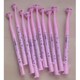 Dix Stylos À Bille " Tête De Chat "