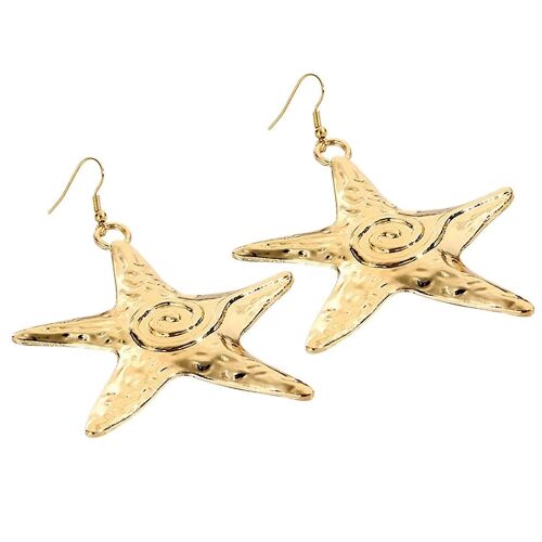 2023 Pentagrams Exaggerated Metal Earrings Five-Pointed Star Hook Earrings