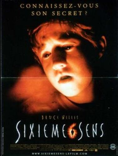 Sixième/6 Sens (The Sixth Sense) - Véritable Affiche De Cinéma Pliée - Format 120x160 Cm - De M. Night Shyamalan Avec Bruce Willis, Haley Joel Osment, Toni Collette, Olivia Williams - 1999