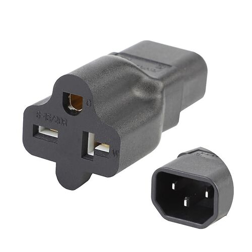 IEC 320 C14 vers 6-15/20R Adaptateur secteur C14 mâle 3 broches vers fiche de conversion 6-15/20R