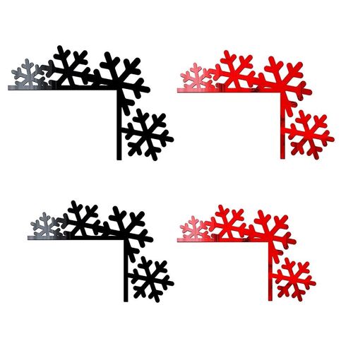 4pcs 3d Snowflake Light Switch Stickers Door Wall Decor Decals Art Removable
