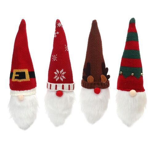 Christmas Wine Bottle Covers 4pcs/set Cute Gnome Bottles Topper Supplies