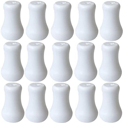 15pcs White Plastic Cord Tassel Window Blind Knobs Hanging Ball Small Pendants Drops Pull End For Pleated Shade Diy Curtain Craft Drapery Hardware
