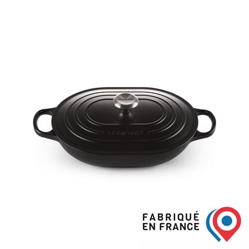Cocotte Ovale Le Creuset Oblongue Noir Mat 31 Cm