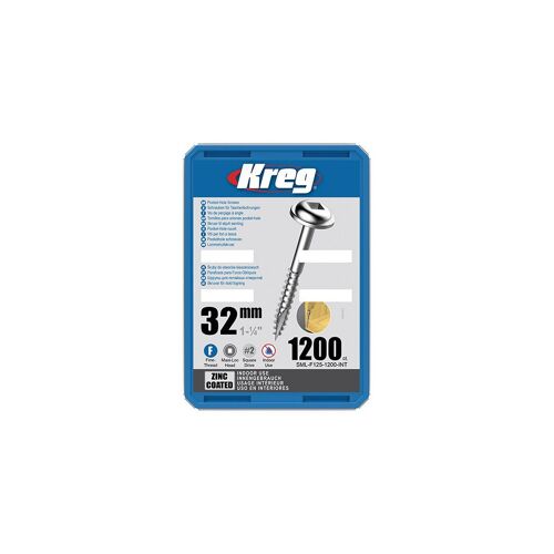 1200 vis galvanisés - 7 x 32 mm - filetage fin - Maxi-Loc carré