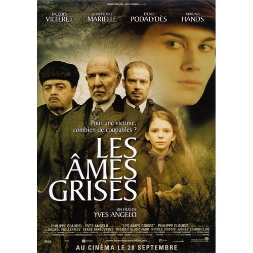Les Âmes Grises, Synopsis Dépliant-Yves Angelo, Jean-Pierre Marielle, Jacques Villeret, Marina Hands