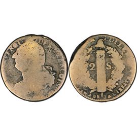 France - 2 Sols Au Faisceau - Type Francois - Probablement Marseille - 22-279