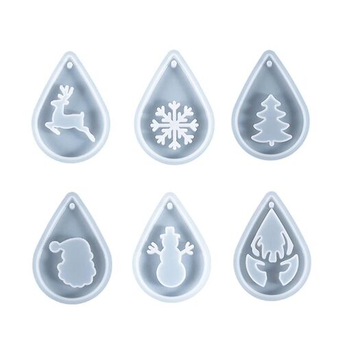 Christmas Listed Epoxy Resin Mold Elk Snowman Santa Claus Listed Silicone Mould