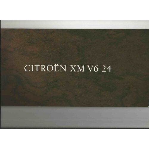 Citroen Xm  V6 24s Depliant Luxueux De Presentation