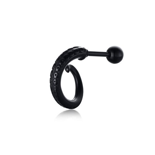 Boucles D'oreilles Pour Hommes, Boucles D'oreilles Noires En Acier Inoxydable Pour Hommes, Boucles D'oreilles À Piercing Unique, Bijoux Punk Streetstyle Pour Hommes