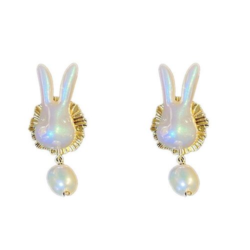 Boucles D'oreilles De Lapin Boucles D'oreilles Perles Tempérament Brincos Bijoux De Mode Coréenne
