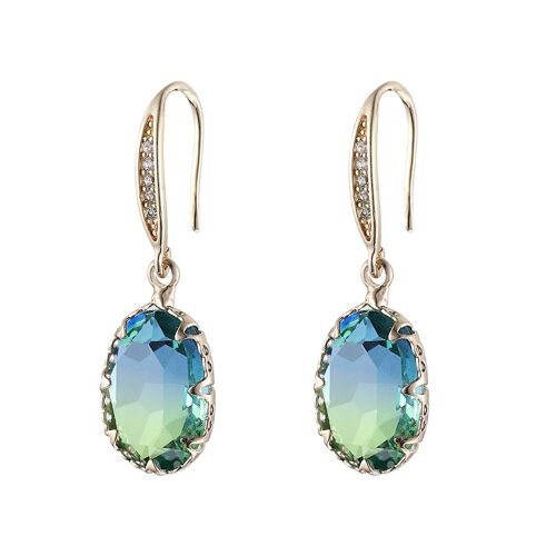 Boucles D #39;Oreilles Ovales En Pierres Précieuses Pour Femmes Tourmaline Dangle Boucle D #39;Oreille Bijoux Décor Pour Le Quotidien