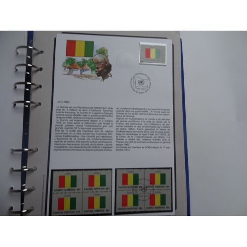 Feuille Album Des Nations  Unies Guinée 