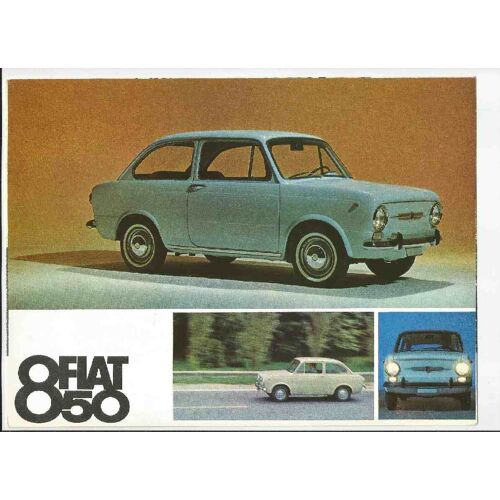 Fiat 850 Depliant Trois Volets Avec Rabat