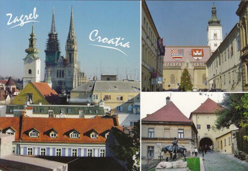 Zagreb, " La Cathédrale, Gornji Grad Église Paroissiale Saint Marc Et La Porte De Pierre ", Croatie.