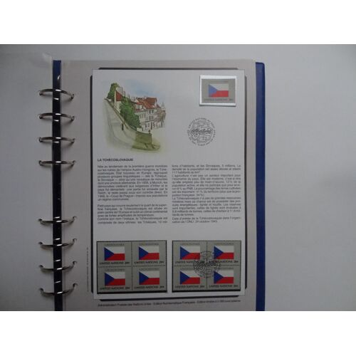 Feuille Album De L'administration Postale Des Nations Unies , Tchécoslovaquie  