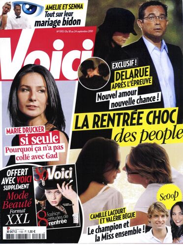 Voici N°1193: Delarue/ Drucker/ Lacourt&begue/ Silvstedt/ Ferri/ Brook/ Hallyday/ Bruni/ Koh-Lanta