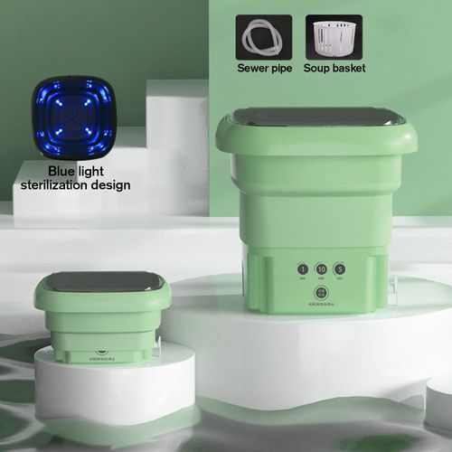 Mini lave-linge portable avec panier de vidange,petit lave-linge pliable pour sous-vêtements,chaussettes,vêtements de bébé,serviette,5.5L - Type EUUpgraded versionC