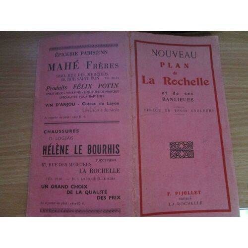 Plan De La Rochelle Et De Ses Banlieues
