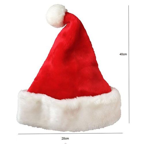 Chapeau De Noël En Peluche Pour Adultes, Grande Boule, Chapeau De Noël Rouge Pour Hommes Et Femmes