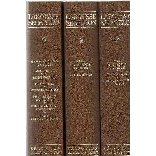 Nouveau Dictionnaire Encyclopédique Larousse Sélection En 3 Volumes En Couleurs