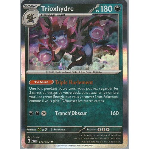 Carte Pokémon - Trioxhydre - 140/193 - Holo-Rare - Sv2 Evolution À Paldea
