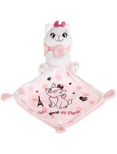 Doudou Disney Blanc Rose Chat Marie Nicotoy Peluche Bébé Simba Toys Benelux Mouchoir Cutie Marie In Paris