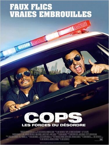 Cops, Les Forces Du Désordre - Affiche Originale De Cinéma - Format 40x60 Cm - Un Film De Luke Greenfield Avec Jake Johnson, Damon Wayans Jr., Rob Riggle, Nina Dobrev - Année 2015